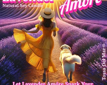 Lavender Amóre Soy Candle - Let Lavender Amóre Spark Your Scented Love Story