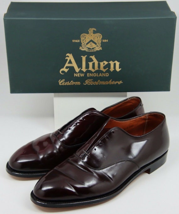 ALDEN 934 Shell Cordovan Leather Plain Toe Blucher