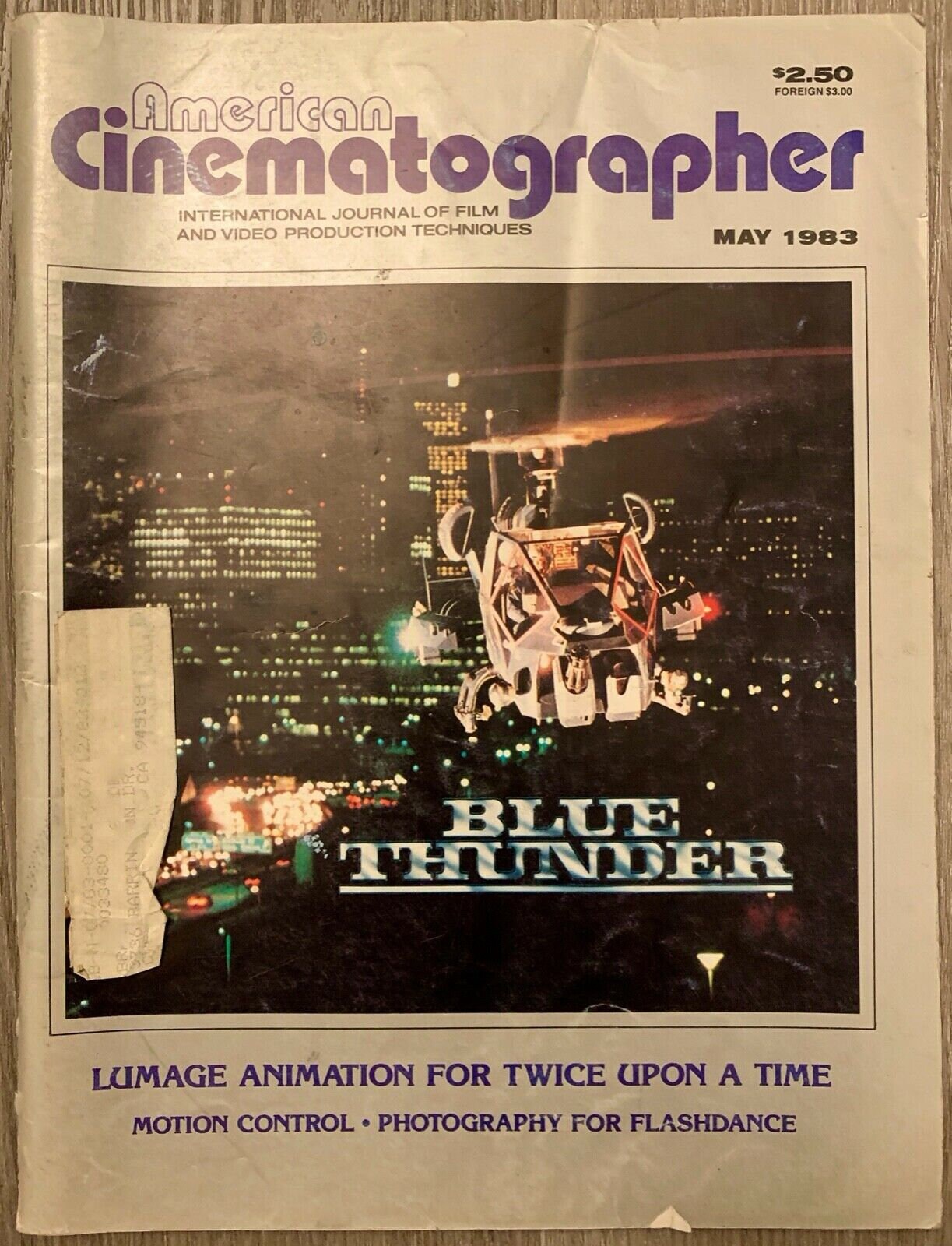May 19 American Cinematographer Magazine Blue Thunder Vol 64 Etsy