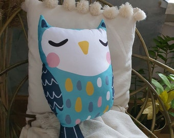 Owl cushion, Owl pillow, Animal pillow, Forest animal, Gift for child, Handmade owl pillow