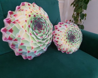 Set of 2 Succulent Cushions/ 2 Pillows cactus/Flowers Pillows, Succulent Decor,, Nature Decor, Housewarming Gift