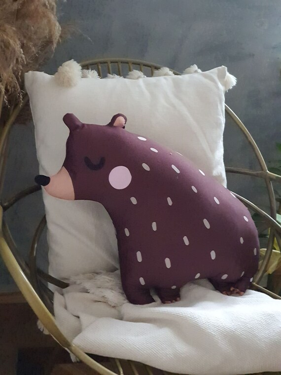 Bear Shaped Pillow, Baby Shower Gift, Bedroom Brown Bear