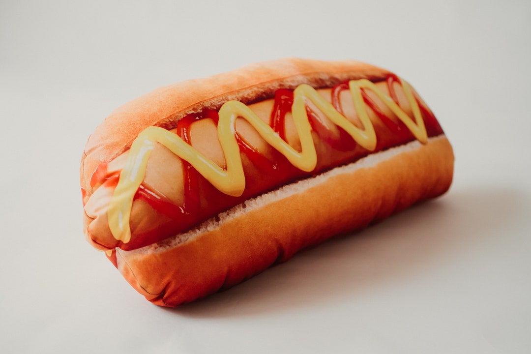 Hot Dog Pillow, Food Pillow, Hot Dog Shaped Pillow Etsy