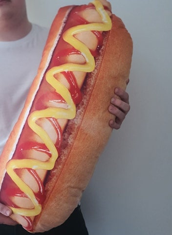 Hot top dog pillows