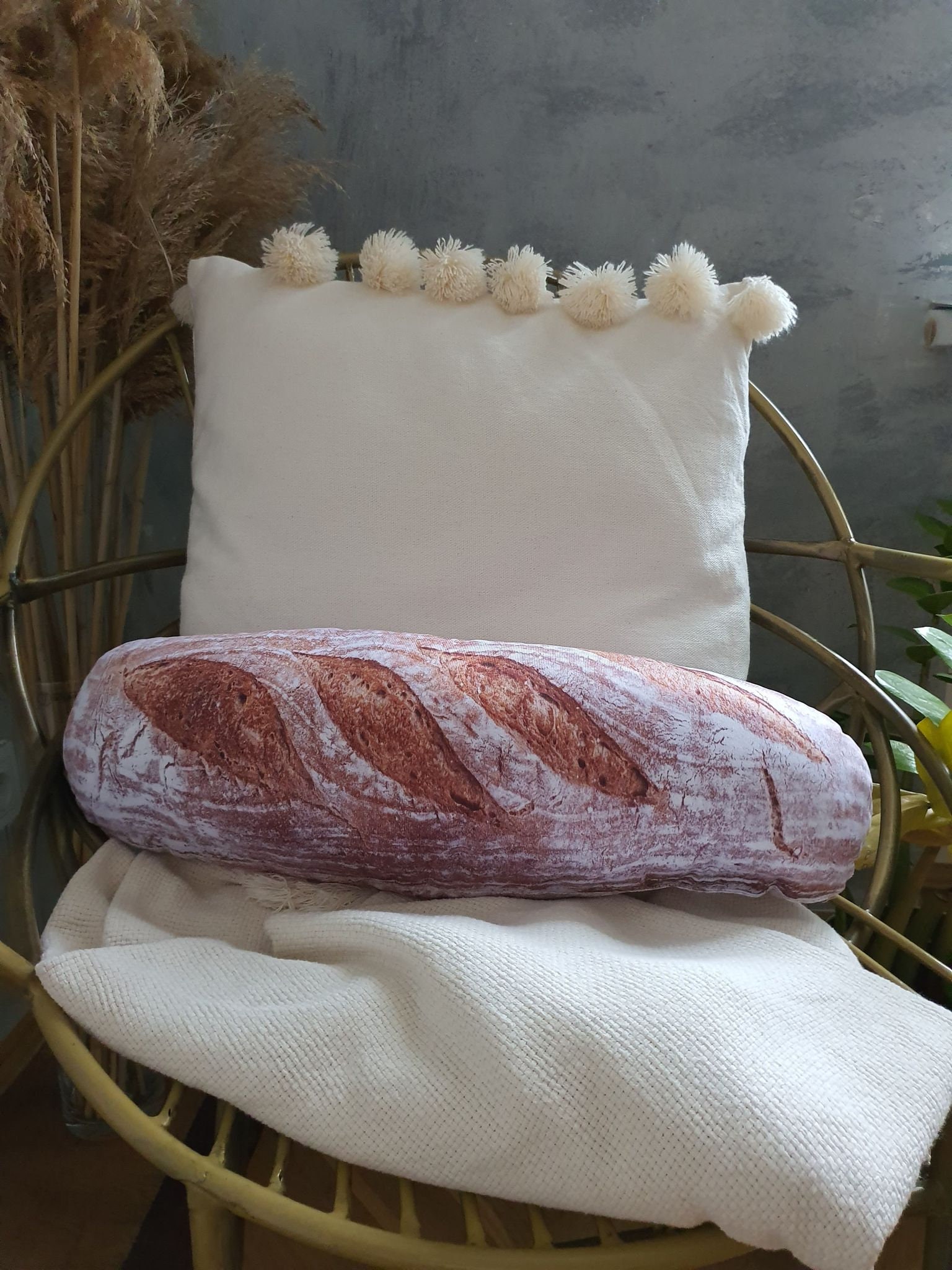 Almohada de pan almohada en forma de pan cojin de pan Etsy Espana