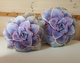 Set of 2 Suculent Pearl Cushion/ 2 Pillows cactus/Flowers Pillows/set of pillows