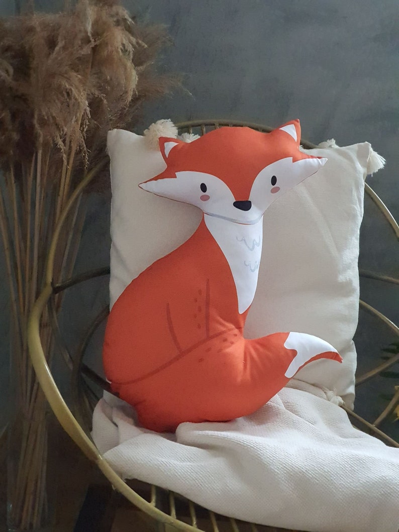 Pillow for Children Forest Animals Pillow Fox Pillow Etsy