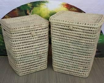 Cesta de ropa grande - Palma tejida - 3 tamaños a elegir - 100% NATURAL -