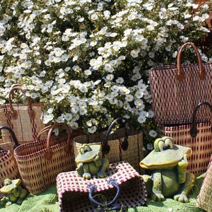 BEAUTIFUL Reed Shopping bag basket - hand-braided - perfect shopping , markets , work , beach , decoration... straw palm rattan reed