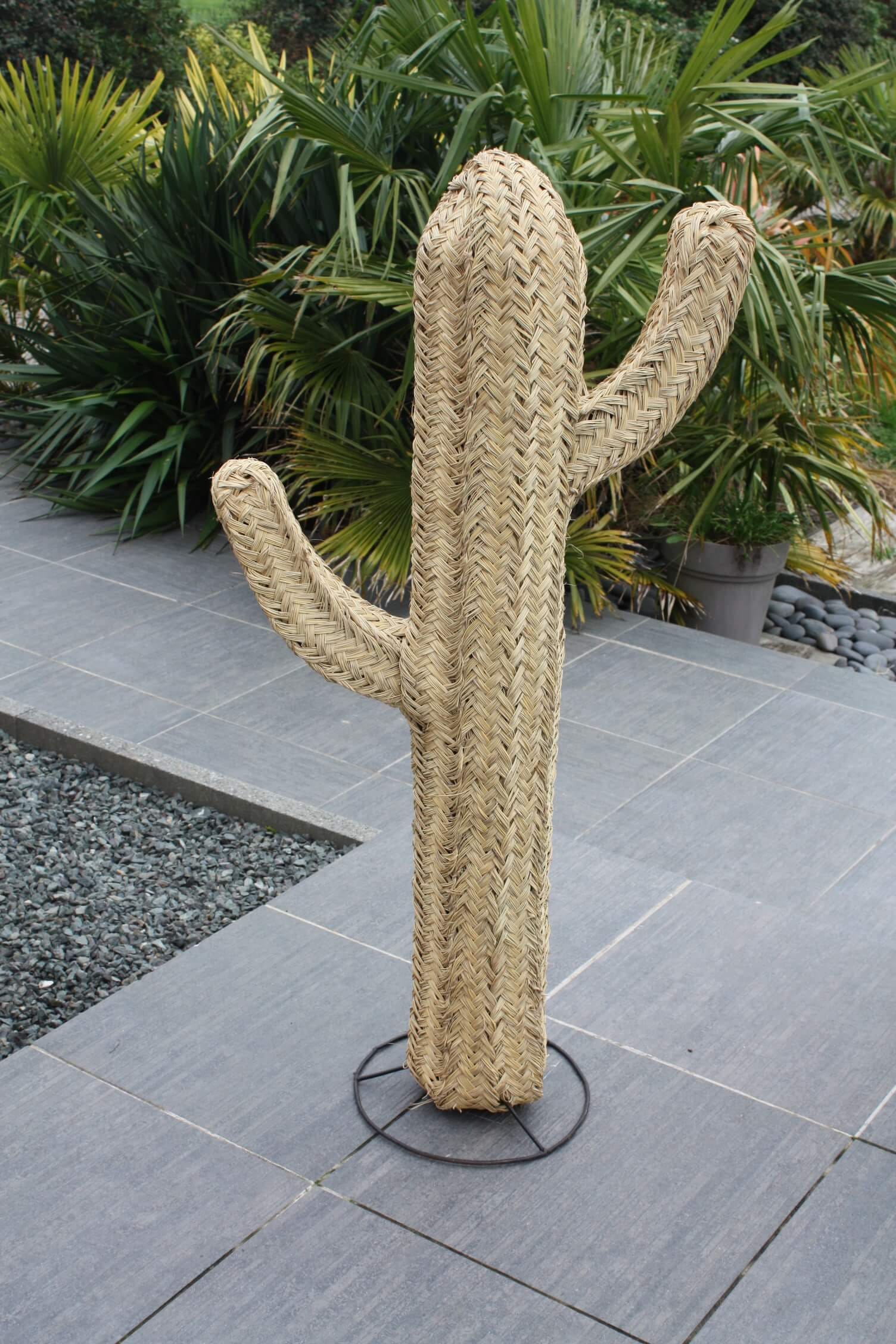 Cactus de paja decorativa marroquí, ratán de cactus de paja hecho a mano,  pajita de cactus trenzada, decoración marroquí, ropa al por menor,  decoración Boho -  México