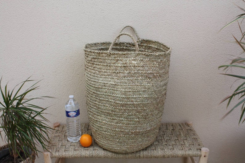 Panier de rangement 100% NATUREL Corbeille à linge Bac Coffre 4 TAILLES au CHOIX osier rotin paille XXL