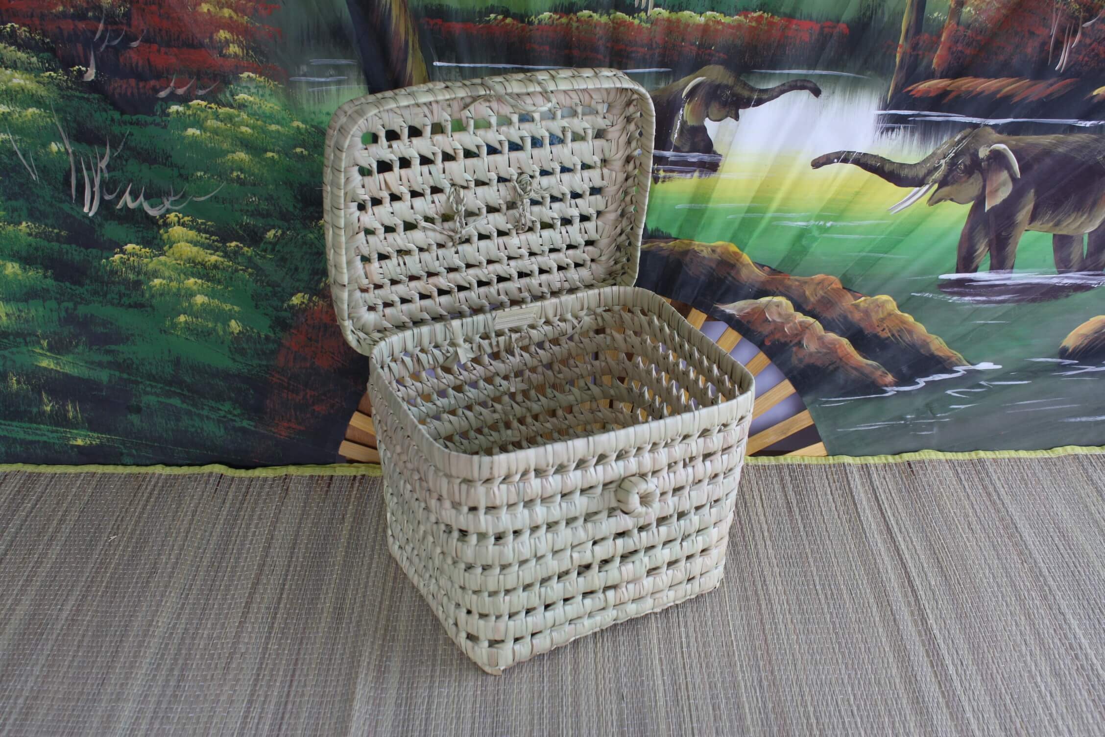 Small Braided Trunk or Child / Baby Storage Box - Vanity Bin Bin Toys ...
