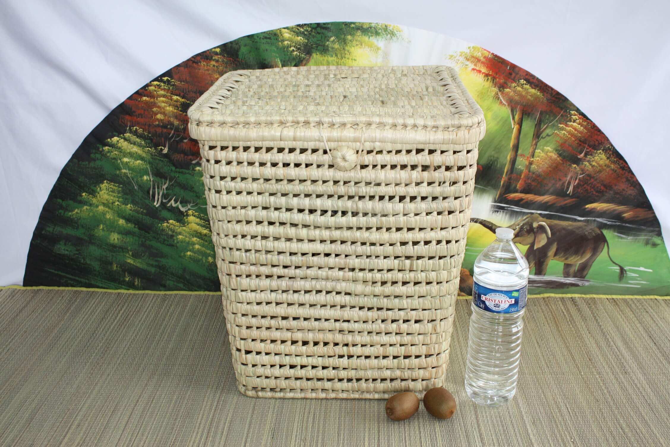 Square Palm Tree Laundry Basket 100 HANDMADE Hand Braided Etsy