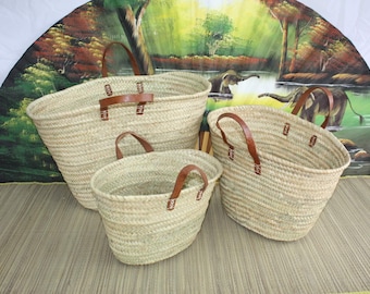 Moroccan shopping baskets - MEDIUM + LARGE + XXL - Straw basket bag Shopping bags markets natural palm beach