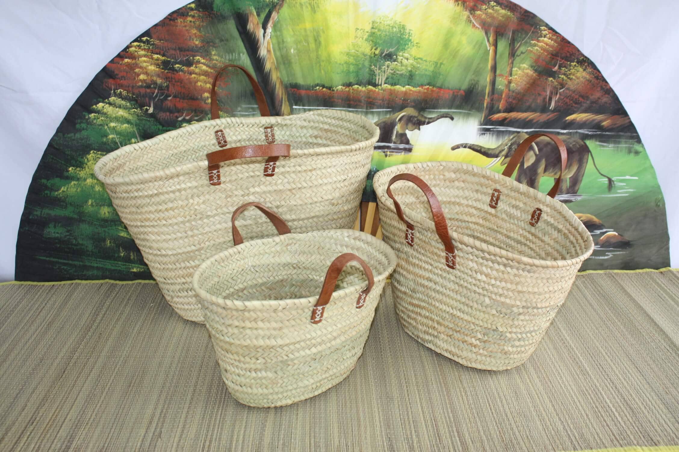 Panier en top paille pas cher