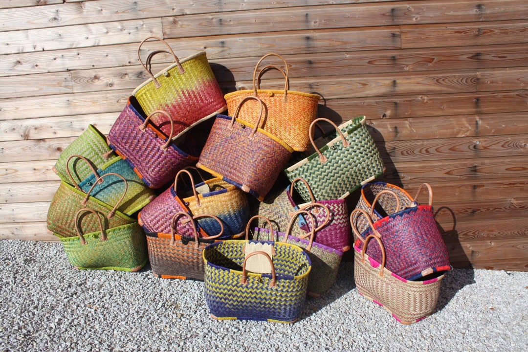LARGE Madagascar Basket Solid Shopping Beach Several