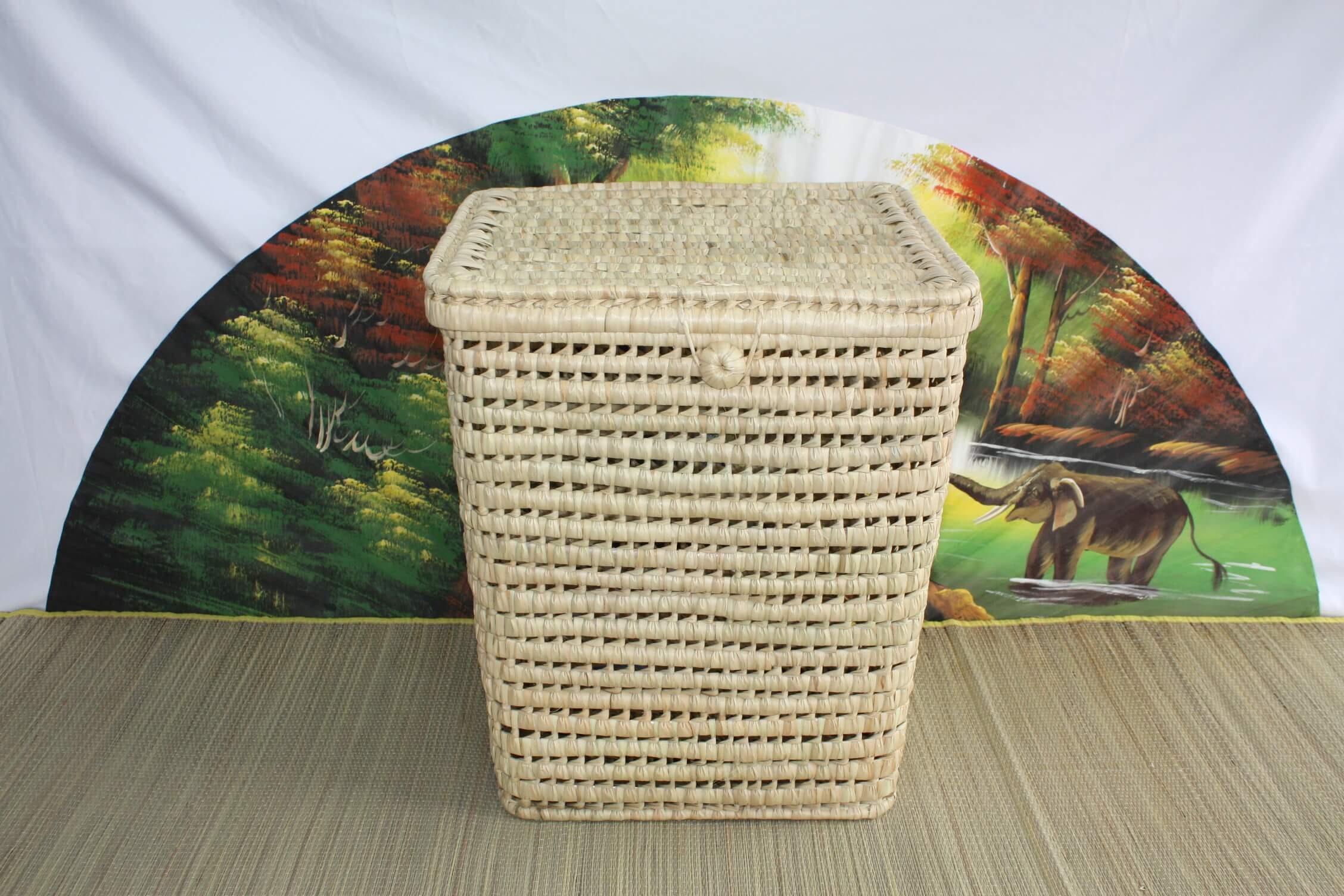 Square Palm Tree Laundry Basket 100 HANDMADE Hand Braided Etsy