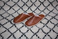 Brown LEATHER SLIPPERS - 100% artisanal Berber manufacture - Man & Woman - 5 to 14 product logo