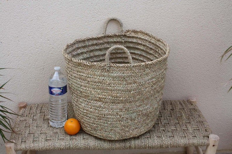 Panier de rangement 100% NATUREL Corbeille à linge Bac Coffre 4 TAILLES au CHOIX osier rotin paille GRAND