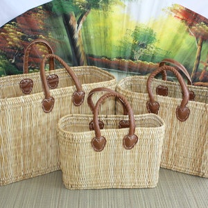 Set of 10 Baskets - Moroccan Shopping Bag Wholesaler - 7 MODELS - beach shopping market - straw wicker - RETAILER