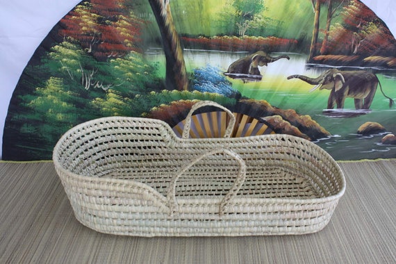 PANIER À LANGER - Plan change bébé - Tressé Palmier Blanc 100% NATUREL –  BOUTIQUE HULÉTI