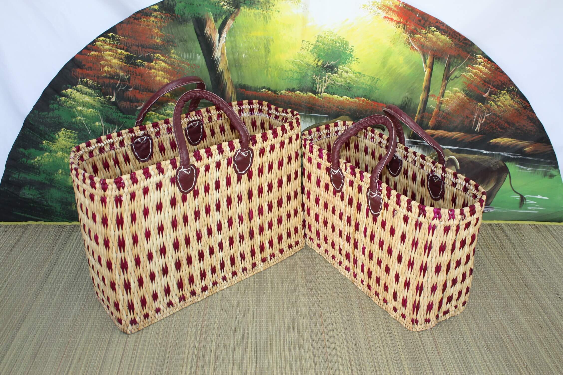 1X(Panier En Rotin En Forme De Maison, Panier Décoratif Tissé à La Main