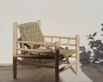 SILLÓN GRANDE en Madera y Palma - 100% ARTESANAL - ¡Original y Cómodo!