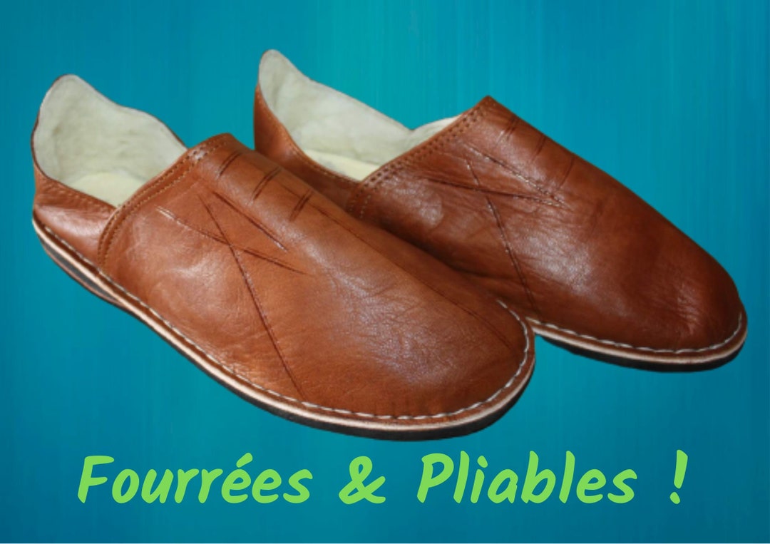 BABUQUETAS DE PIEL CÁLIDAS Pantuflas de Polar Confortables 100