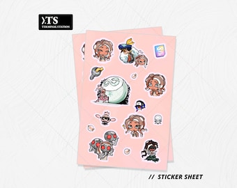 Side Order Agent 8 Sticker Sheet | Splatoon Series