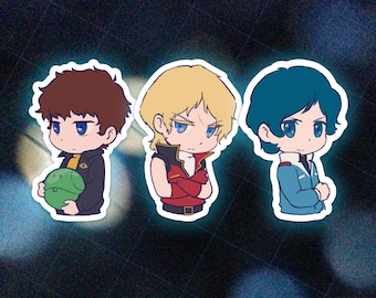 Amuro, Char, Kamille Vinyl Die Cut Stickers | Gundam