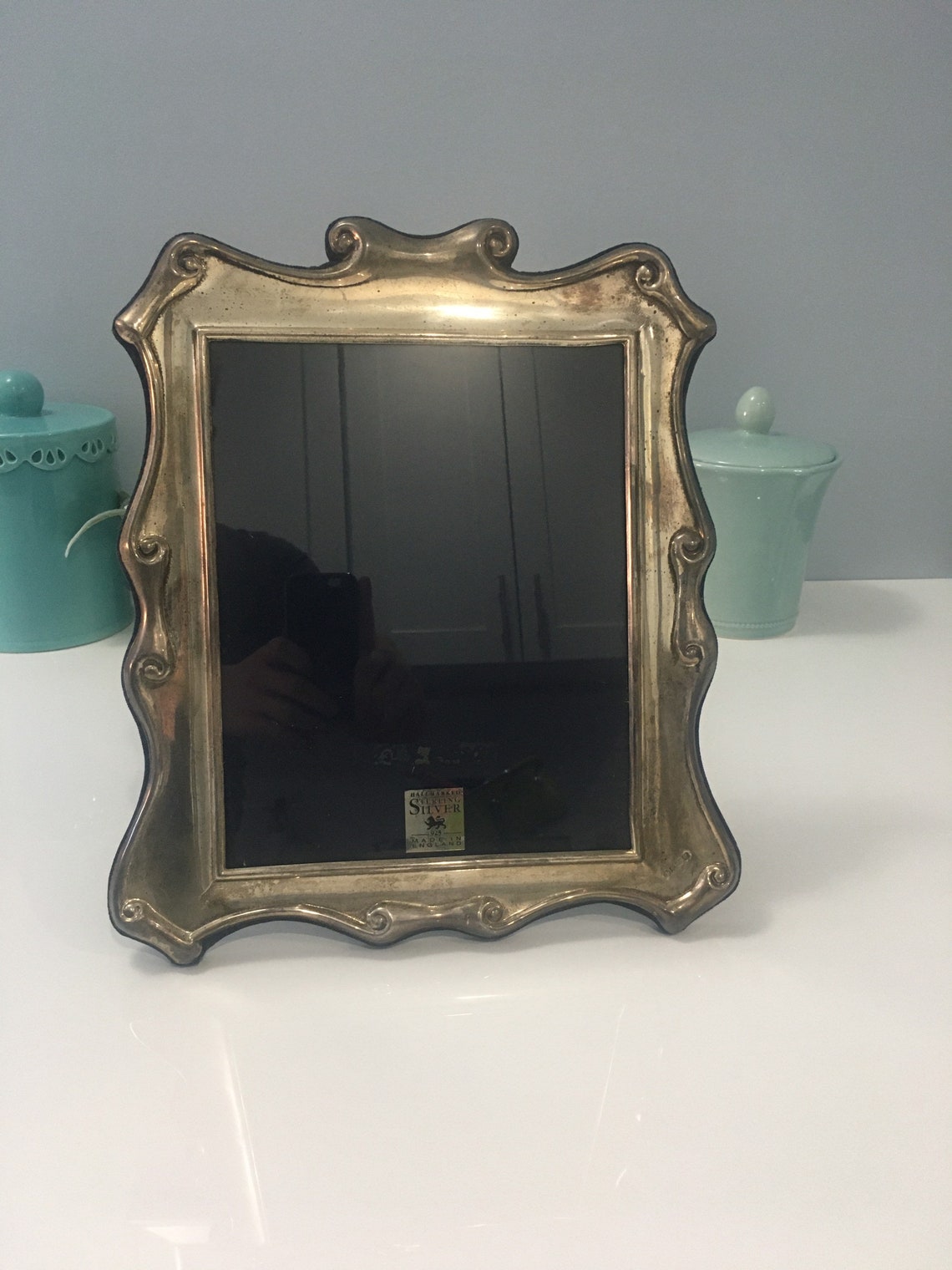 Vintage 8X10 Hallmarked Sterling Silver Picture Frame. Made in Etsy