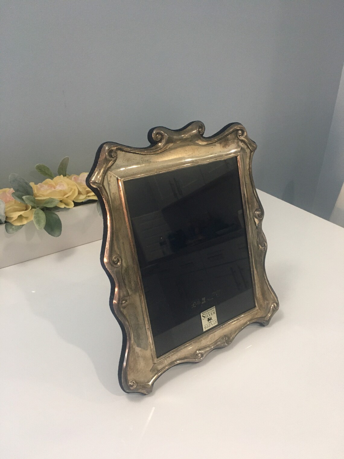 Vintage 8X10 Hallmarked Sterling Silver Picture Frame. Made in Etsy