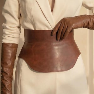 Crazy Horse Läderpeplumbälte - Midjeband i Korsettstil