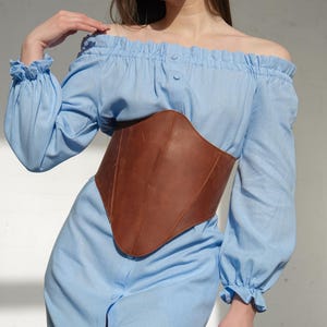 Leather underbust corset belt, plus size corset, renaissance corset dress, corset lingerie, Edwardian corset