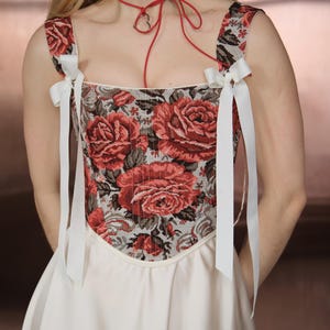 Renaissance double-side corset top, cottagecore waist corset, vintage overbust boned corset, ren faire corset