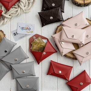 Tarjetero de cuero para mujer, mini tarjetero de diseño, lindo llavero tarjetero, billetera tarjetero de dineroCyber sale