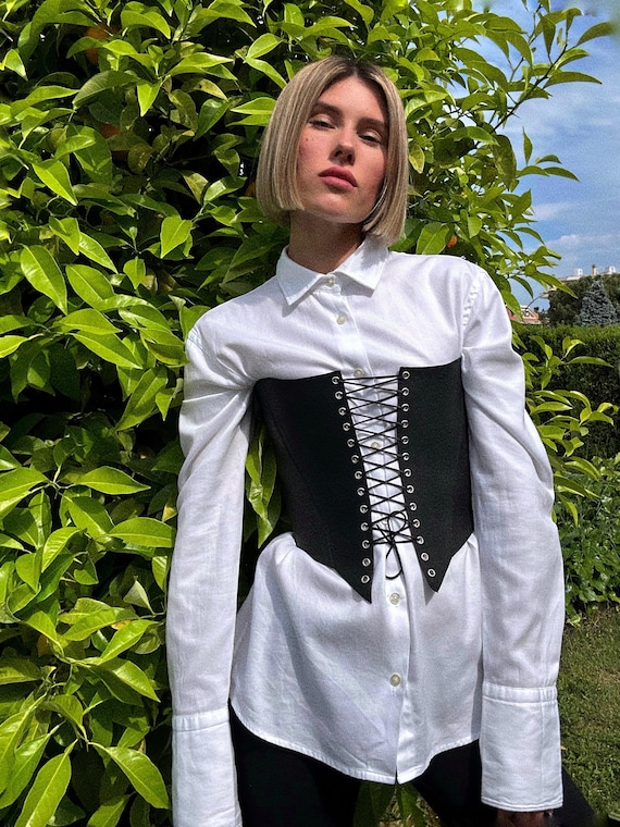 Genuine Leather Corset Top, Western Bodice, Plus Size, Custom Fit