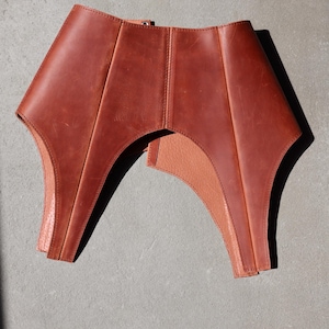 Leather corset peplum belt, wide dress belt, plus size belt skirt, waist basque, leather obi belt, custom corset belt