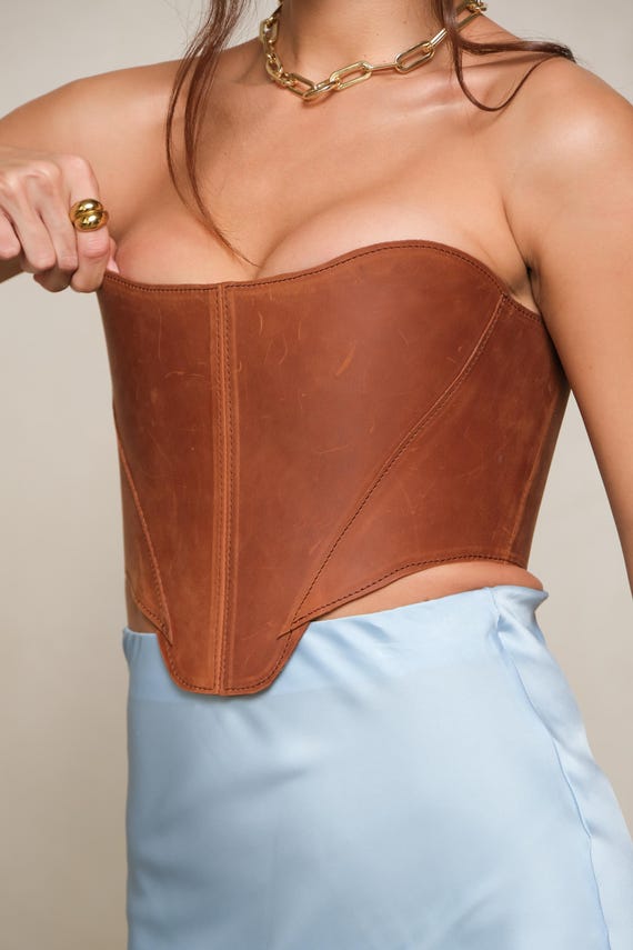 Leather corset dress plus size best sale