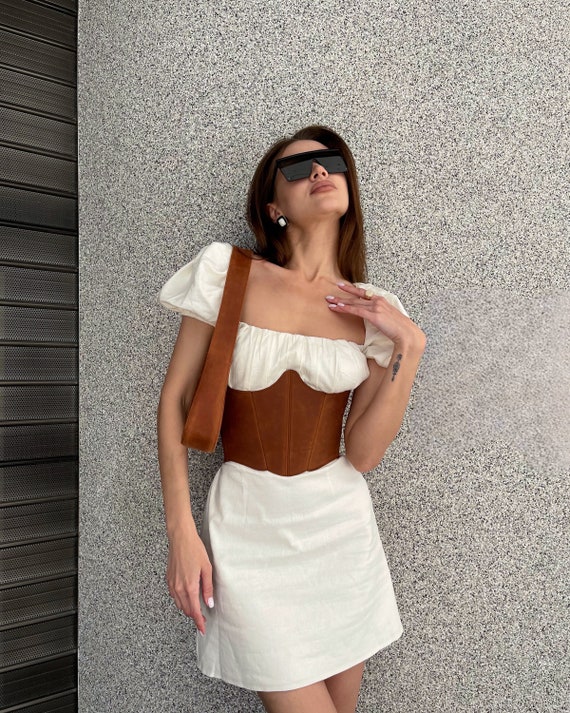 Aggregate 161+ underbust corset skirt leather latest