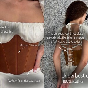 Leather corset belt underbust, custom made corset, plus size corset vintage, renaissance corset belt, brown corset