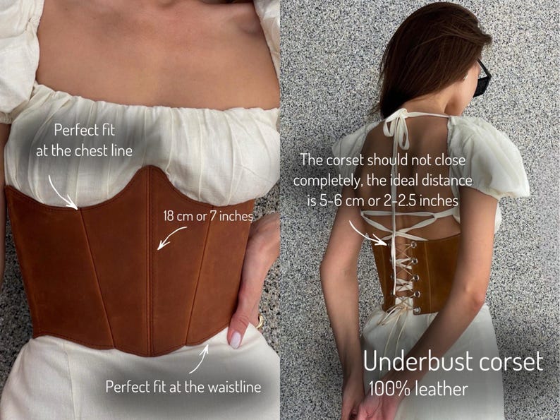 Leather corset belt underbust, custom made corset, plus size corset vintage, renaissance corset belt, brown corset