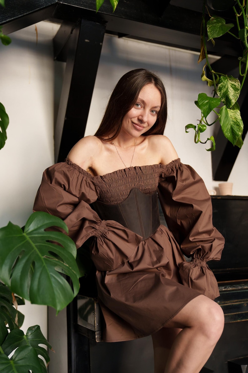 Leather corset belt underbust, custom made corset, plus size corset vintage, renaissance corset belt, brown corset