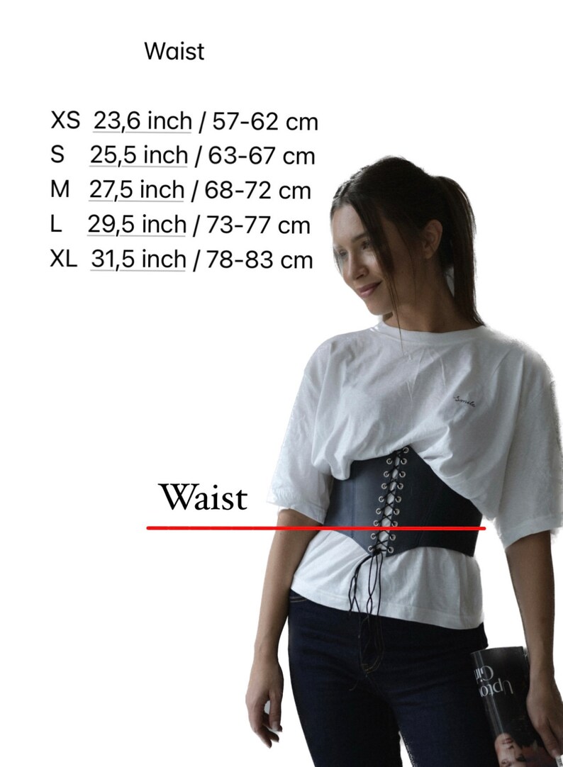 Leather corset belt underbust corset renaissance brown waist image 10