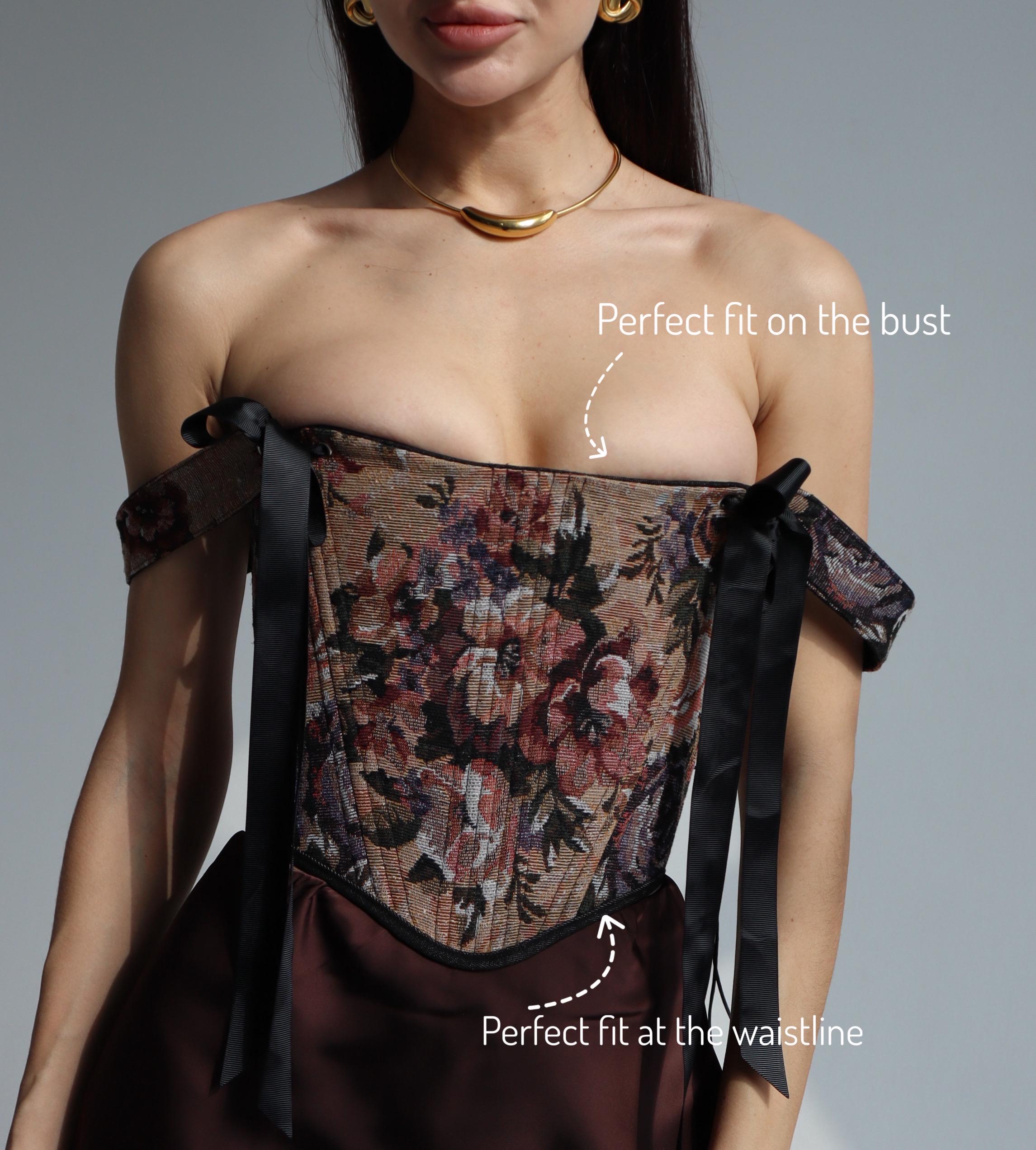 KSHUN Women's Long Sleeve Corset Top - Fashion Lace Bustier Renaissance Elegant Overbust Black Small At Women's Clothing Store