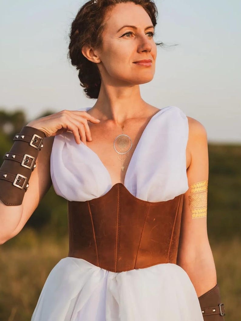 Leather corset belt underbust, custom made corset, plus size corset vintage, renaissance corset belt, brown corset