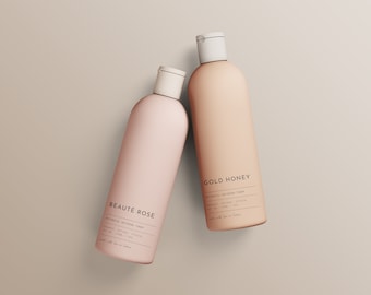 EDITABLE Cosmetic Label Template  —  Custom Beauty Product Label  —  Bottle Label  —  Stylish Cream Jar Label  — Oil Dropper Label — Minimal