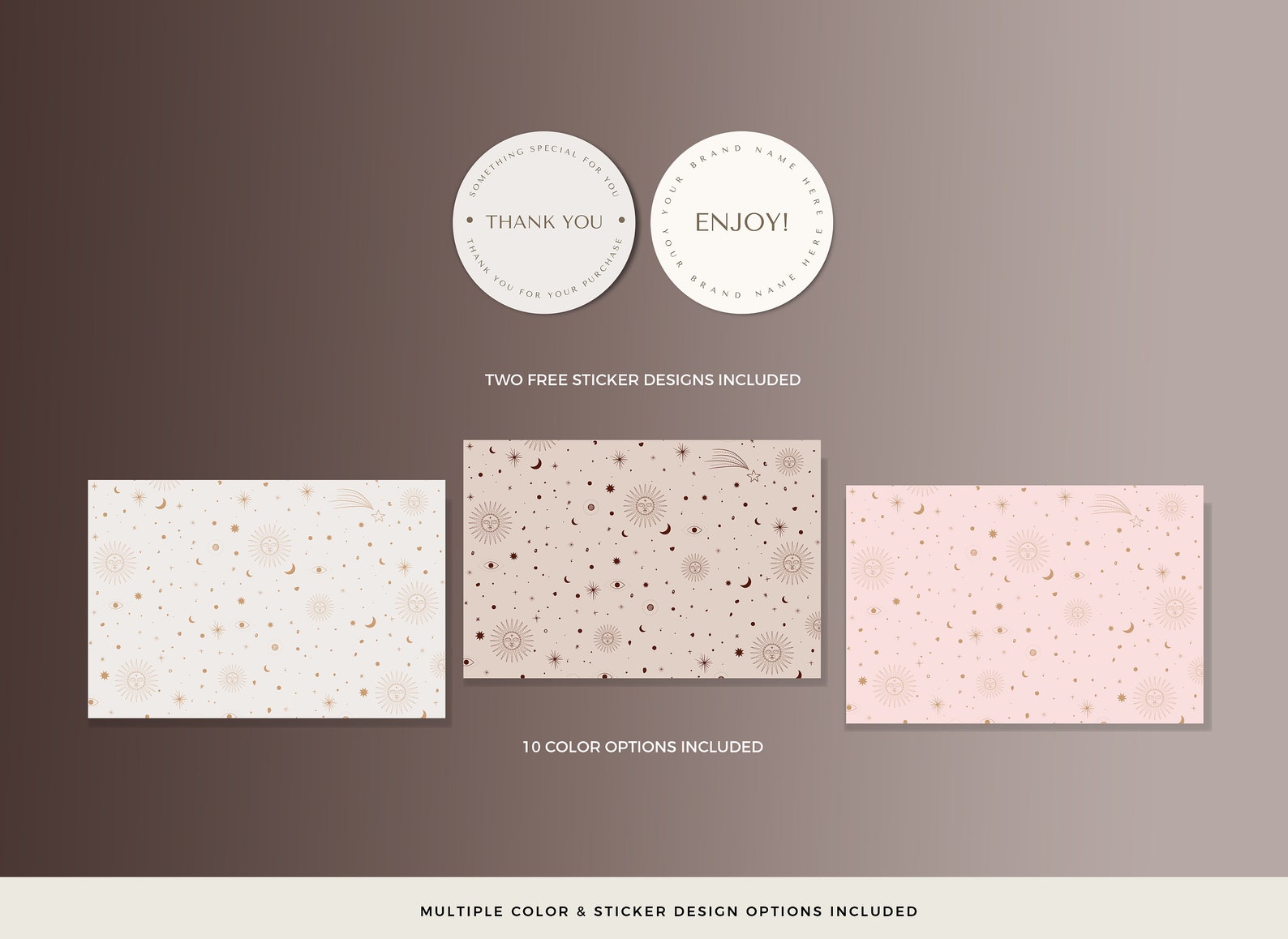 Celestial Tissue Paper Design, Branding Stationery, Tissue Paper