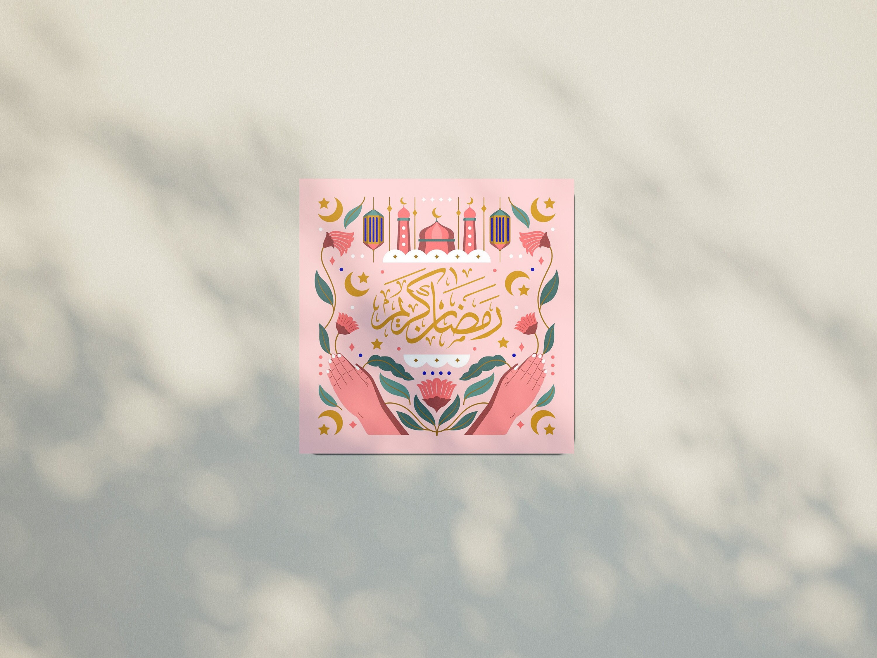 Luna Creciente Islámica De Ramadan Kareem Decoración Islámica Ilustración  del Vector - Ilustración de tarjeta, hermoso: 117492768