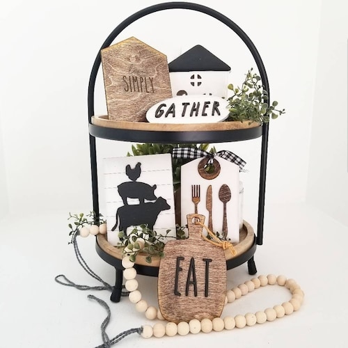 Tiered Tray Decor Bundle Tier Tray Decor Farmhouse Mini Etsy
